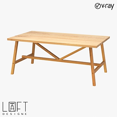 LoftDesigne 61209 Dining Table 3D model image 1 