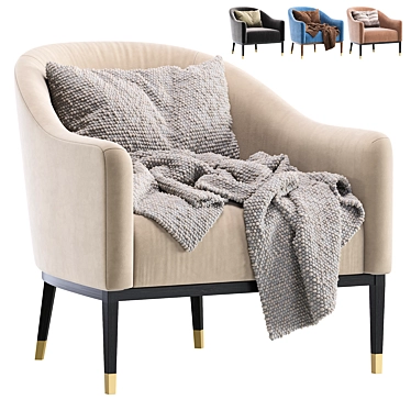 Modern Armchair SHIPROK Design 3D model image 1 