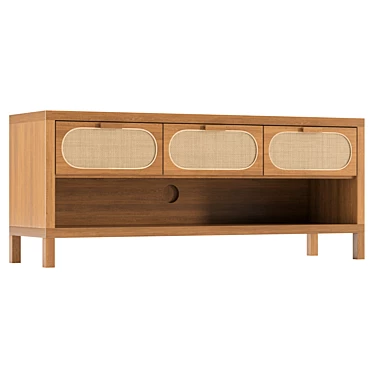 Alder Media Console with 8192x8192 Diffuse Texture 3D model image 1 