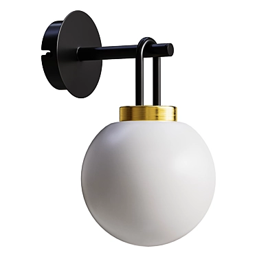 Elegant Nyro Wall Light Fixture 3D model image 1 