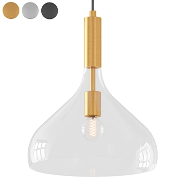 Modern Belleview Pendant Light 3D model image 1 