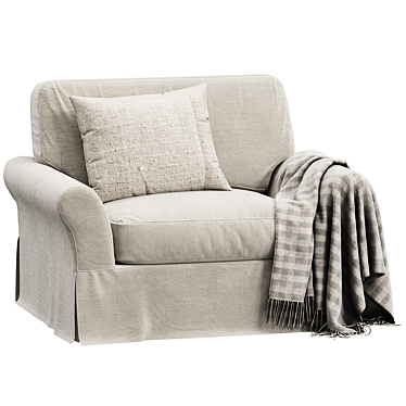 Cozy Chic Slipcover Armchair 3D model image 1 