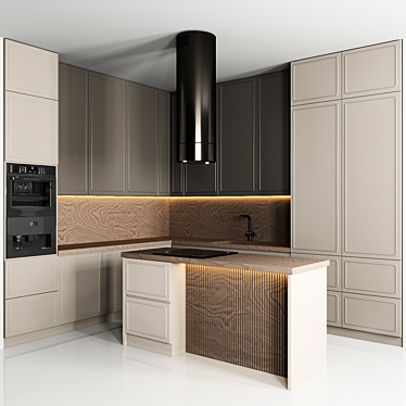 Modern Kitchen 3D Files Included 3D model image 1 