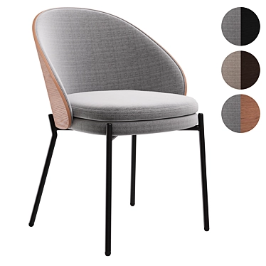 Eamy Chair in Three Colors 3D model image 1 