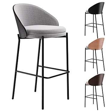 Kave Home Eamy Bar Stool 3D model image 1 