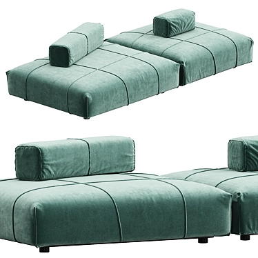 Modern Bold Baxter Sofa Composition 3D model image 1 