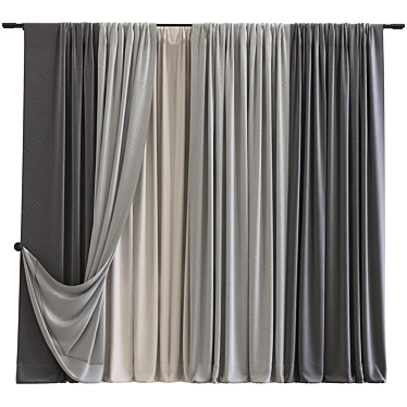  Eco-Friendly Curtain Design 3D model image 1 