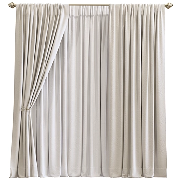 Refined Curtain Design 3D model image 1 