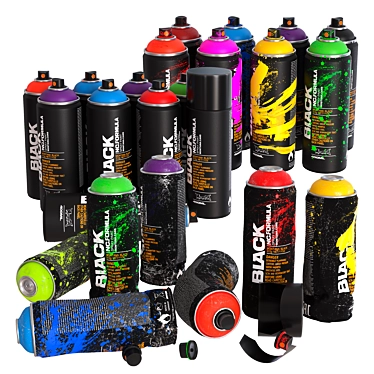 Montana Black Spray Cans 3D model image 1 