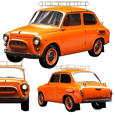 Low-Poly Zaz 965 Turbosmoth Model 3D model image 1 