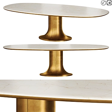 Giorgetti Mizar Luxury Polygonal Table 3D model image 1 