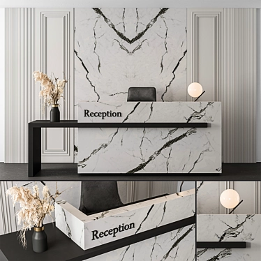  Modern Reception Desk Set 406 3D model image 1 