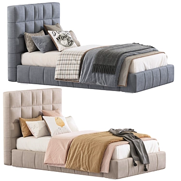 SQUARING Bed by Bonaldo, Versatile Design 3D model image 1 