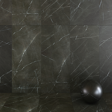 Pietra Grey Marble Tile Set 3D model image 1 