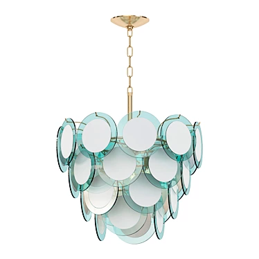 Elegant Aqua Chandelier by Regina Andrew 3D model image 1 