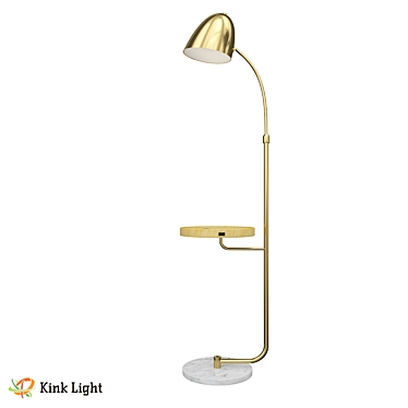 Elegant Classic Metal Floor Lamp 3D model image 1 