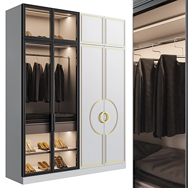 Ellada Modern Wardrobe Closet 3D model image 1 