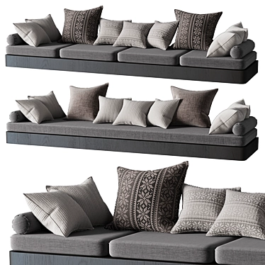 Sill Cushions Set - 78.5mm 3D model image 1 