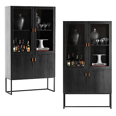 Pottery Barn Hardy 40 Bar Cabinet - High-Quality 3D Model 3D model image 1 