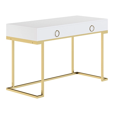 **Title:** Modern Geometric Console Desk 3D model image 1 