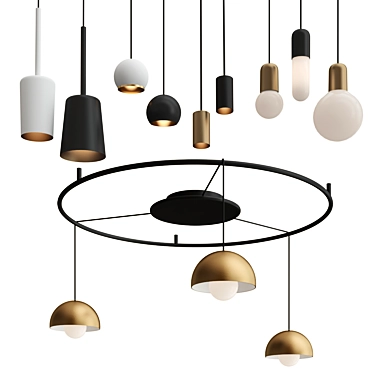 Modern Pendant Lighting HOOLAHOOP Design 3D model image 1 