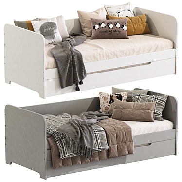 Convertible Sofa Bed Flocon 295 3D model image 1 