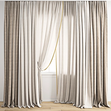 Polygonal Model Curtain 712 Kit 3D model image 1 