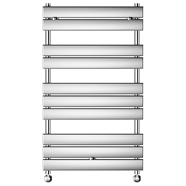 Hydronic Chrome Towel Warmer: Two Colors 3D model image 1 