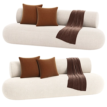 Hippo Sleek Modern Sofa Design 3D model image 1 