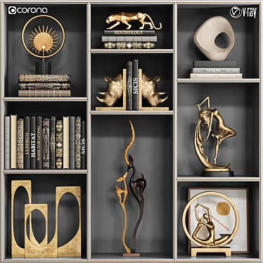 Glam Home Decor Set 28 3D model image 1 