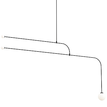 Modern Design Lamp Lines 5 3D model image 1 