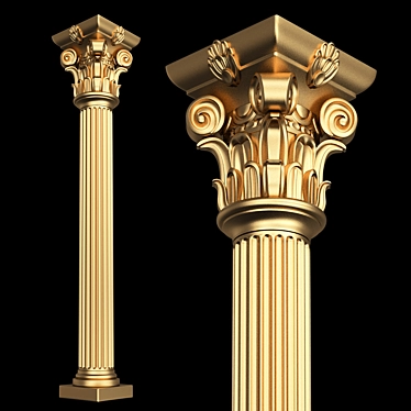 Elegant 3D Column Capital Model 3D model image 1 