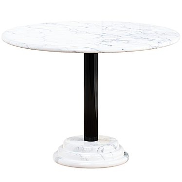 1980s Italian Marble Dining Table 3D model image 1 