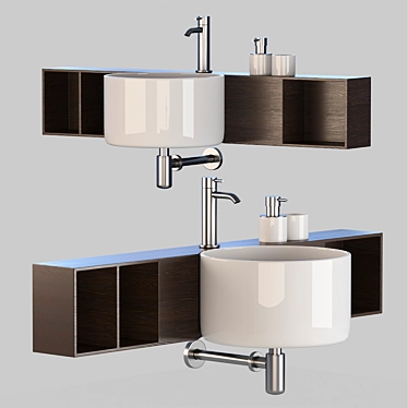 Sleek Ceramica Cielo Sella Console 3D model image 1 