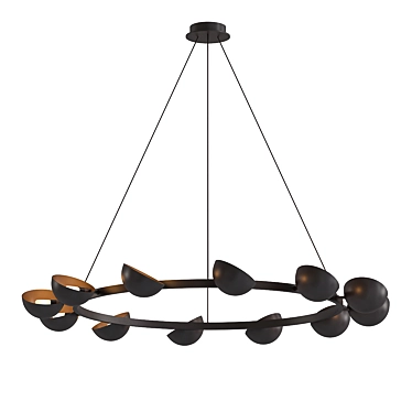 Elegant Avion Chandelier Light Glistens 3D model image 1 