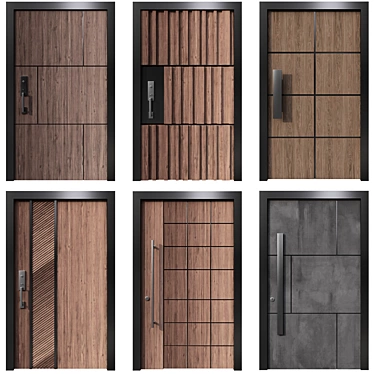 Versatile Entrance Door Collection 3D model image 1 