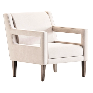 Stylish Madison Park Tyley Armchair 3D model image 1 