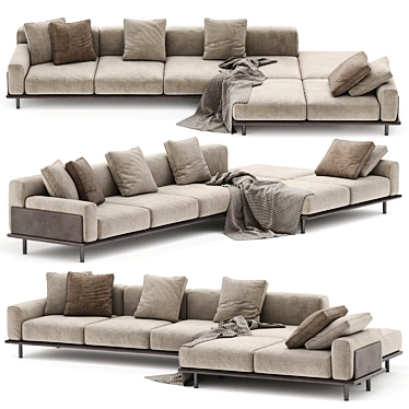 Meridiani Timothy Sofa: Spacious Elegance 3D model image 1 