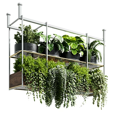 Modern Metal Hanging Plant 327 3D model image 1 