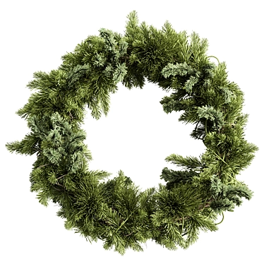 Pine Leaf Wreath Set 13 3D model image 1 