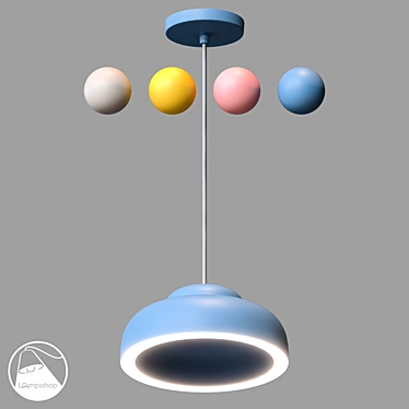 Modern Pendant Camen Light Fixture 3D model image 1 