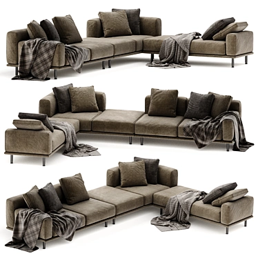 Meridiani Timothy Corner Sofa 3D model image 1 