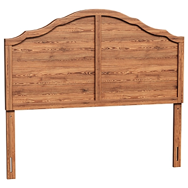  Vintage Ash Wood Headboard 3D model image 1 