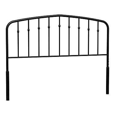 Modern Metal Bed Headboard, Black 3D model image 1 