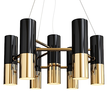 Sleek Ike Chandelier 7 Model 3D model image 1 