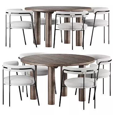  Scandinavian-inspired Islets Dining Set 3D model image 1 