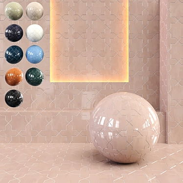 High-Res Texture Tiles Set 3D model image 1 