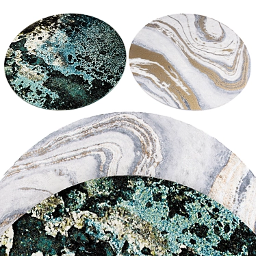 Round Rugs Texture Collection 3D model image 1 