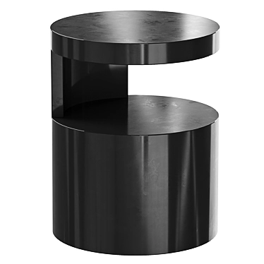 Cylindrical Bedside Table, Newark 3D model image 1 