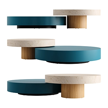 Sleek Contemporary DOLMEN Coffee Table 3D model image 1 